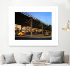 New York 1949 - 1 by Jean-François Dupuis on GIANT ART - blue city scene pont