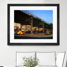 New York 1949 - 1 by Jean-François Dupuis on GIANT ART - blue city scene pont