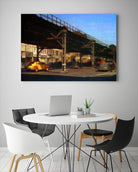 New York 1949 - 1 by Jean-François Dupuis on GIANT ART - blue city scene pont