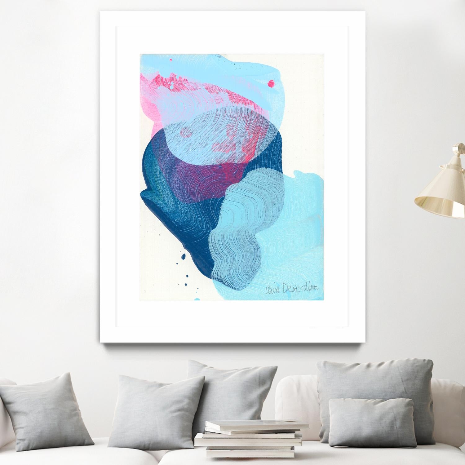 Along the shore 02 by Claire Desjardins on GIANT ART - pink abstract canadian