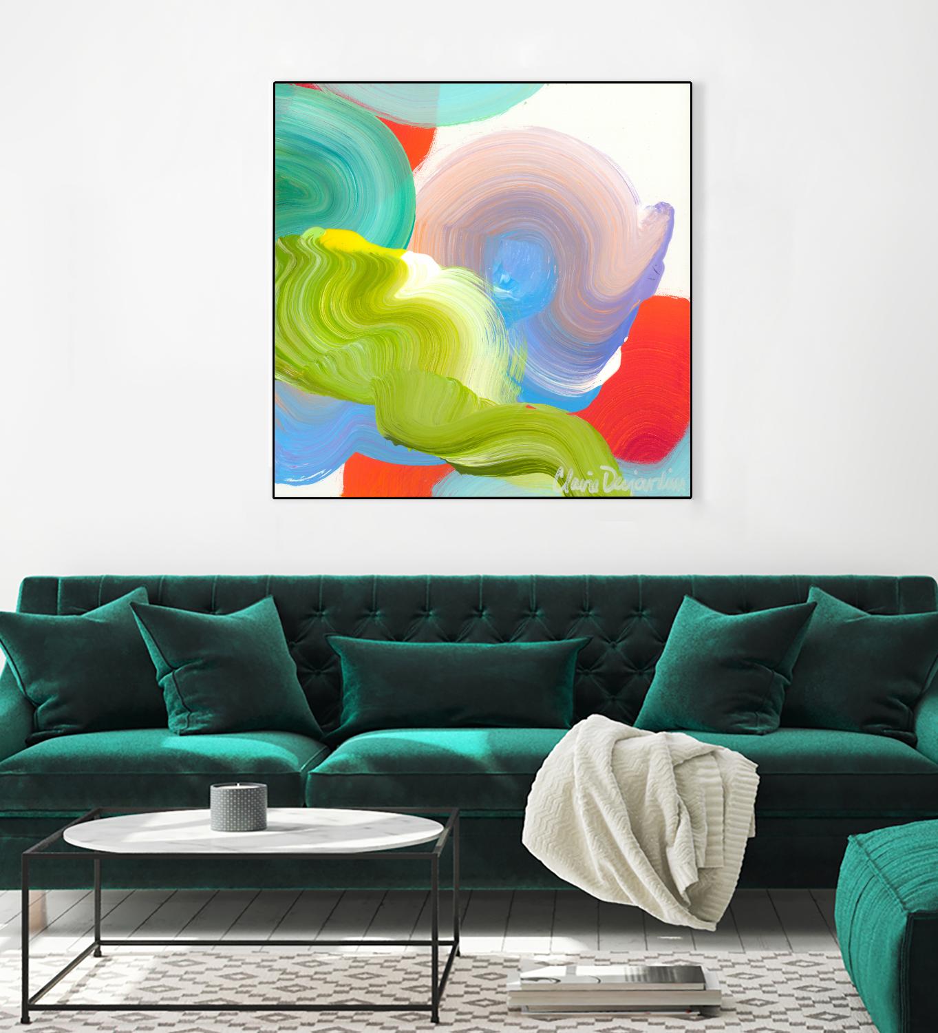 Vav 05 by Claire Desjardins on GIANT ART - pink abstract