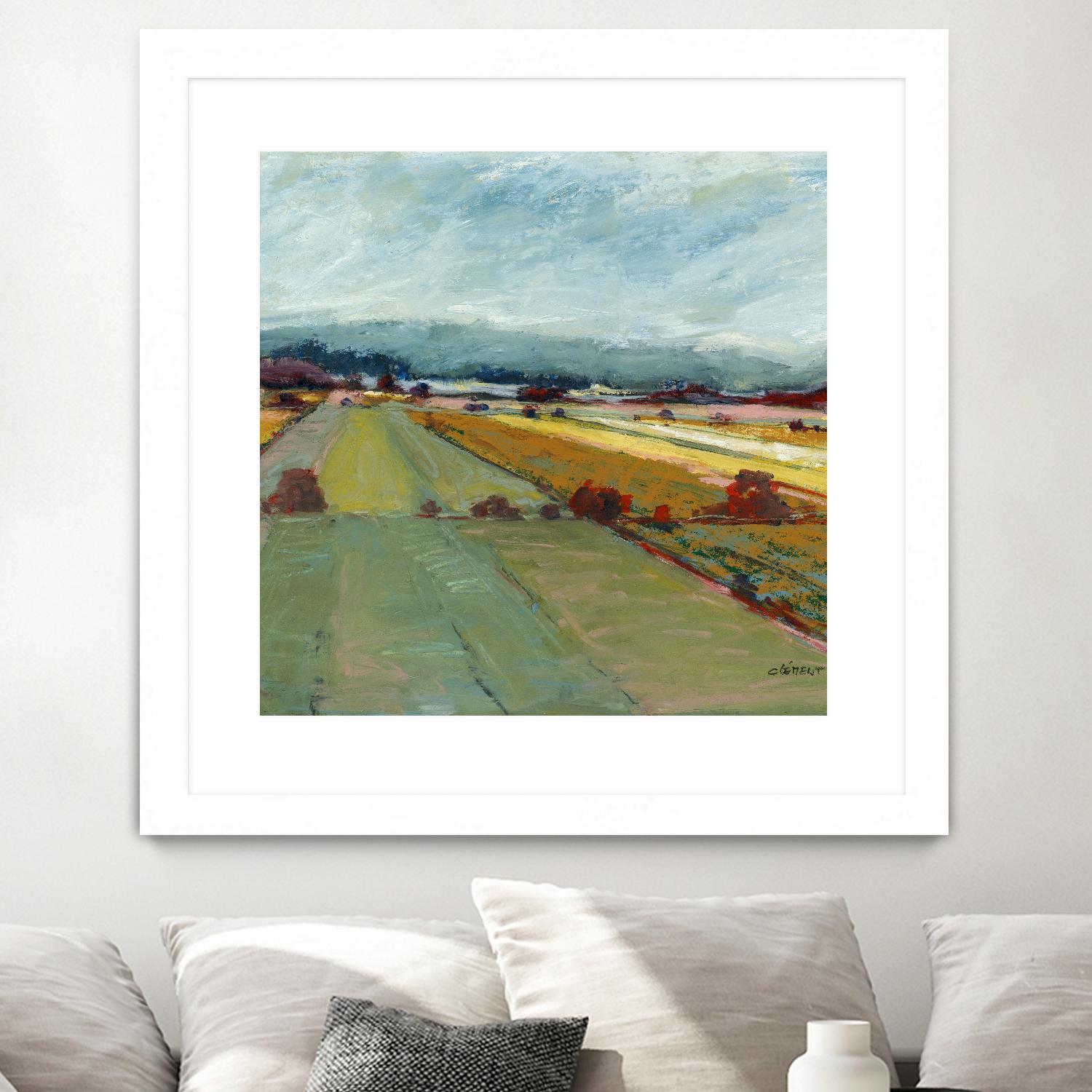 Pastel Landscape VIII by Jacques Clement on GIANT ART - blue landscape