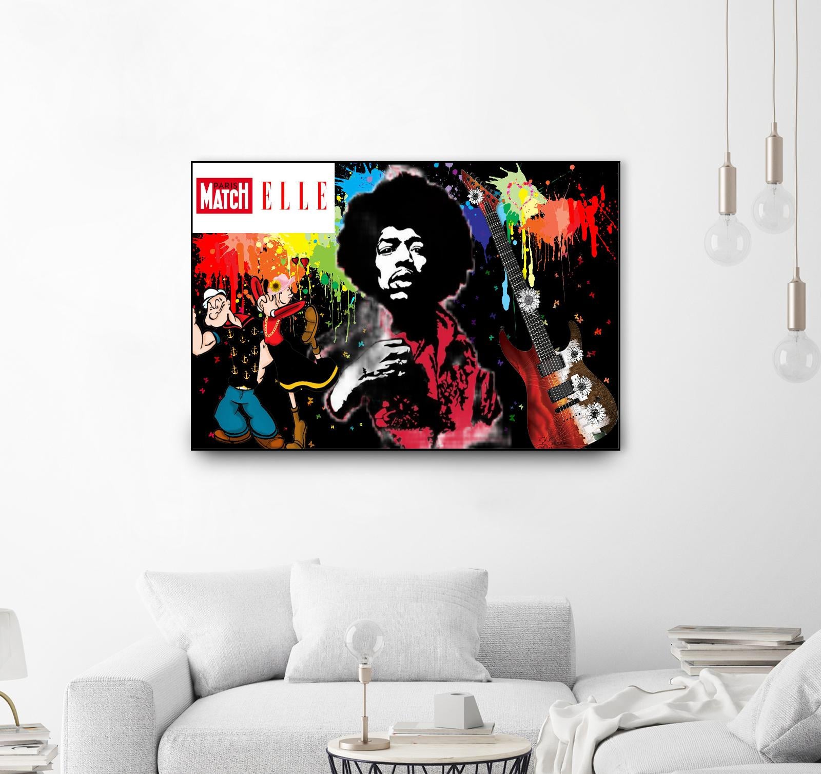 Peace and Love by Carole St-Germain on GIANT ART - red digital jimmy hendricks