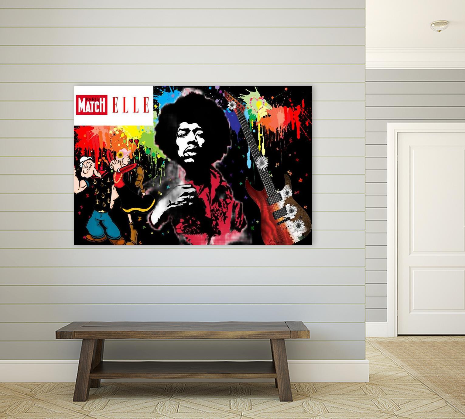 Peace and Love by Carole St-Germain on GIANT ART - red digital pari match