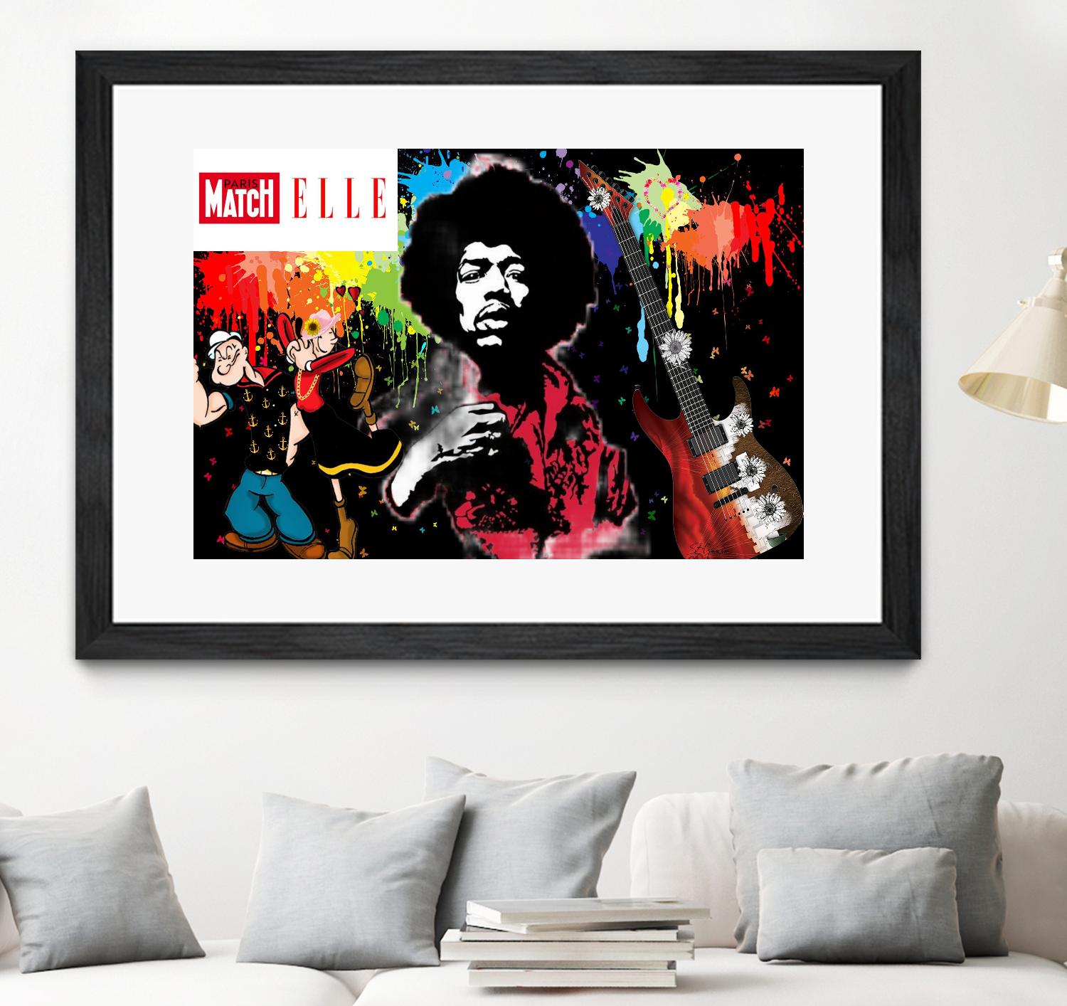 Peace and Love by Carole St-Germain on GIANT ART - red digital pari match