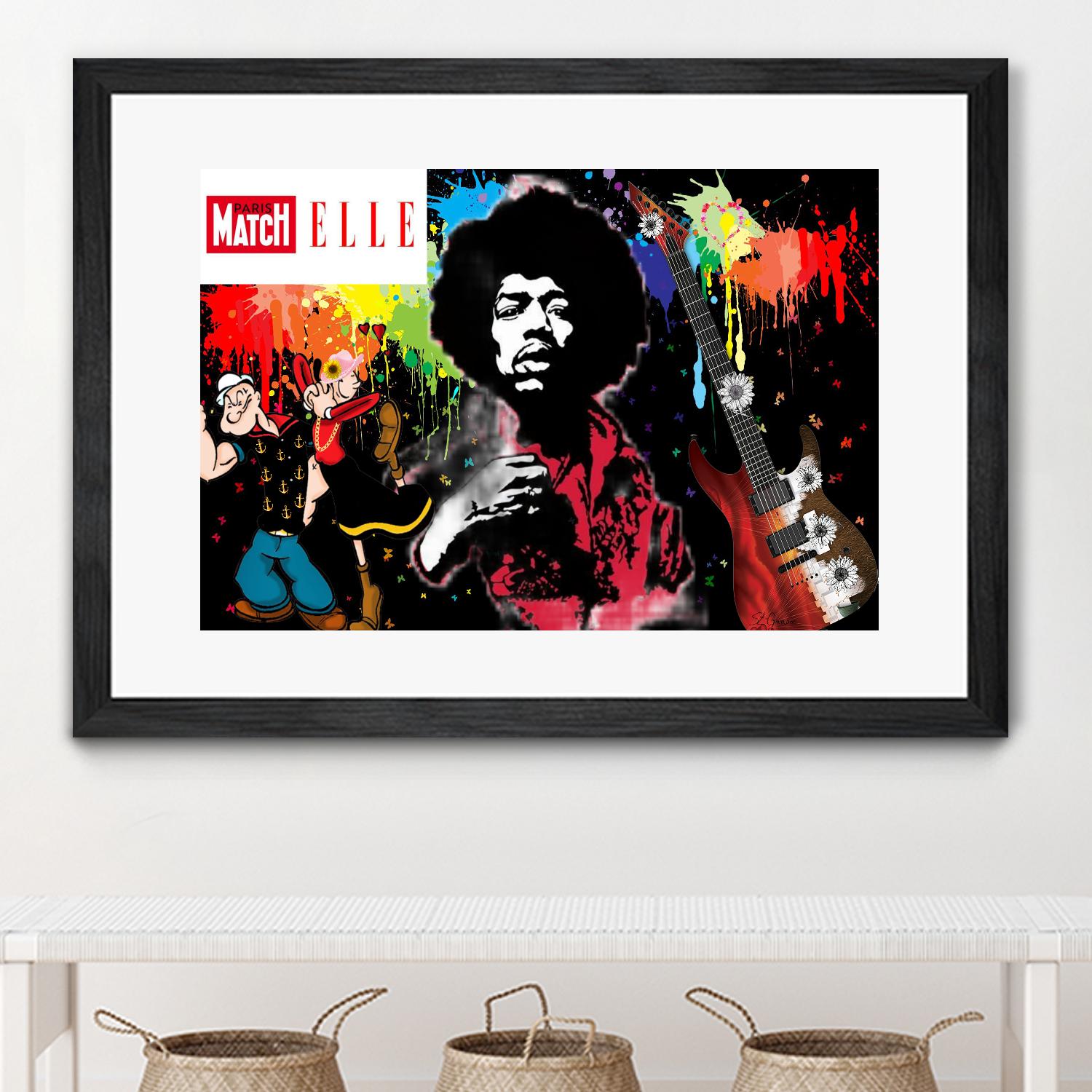 Peace and Love by Carole St-Germain on GIANT ART - red digital pari match