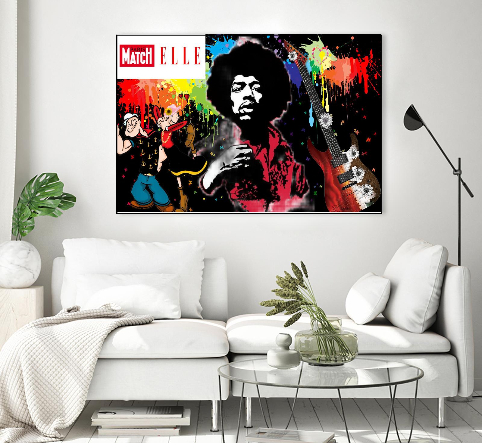 Peace and Love by Carole St-Germain on GIANT ART - red digital jimmy hendricks