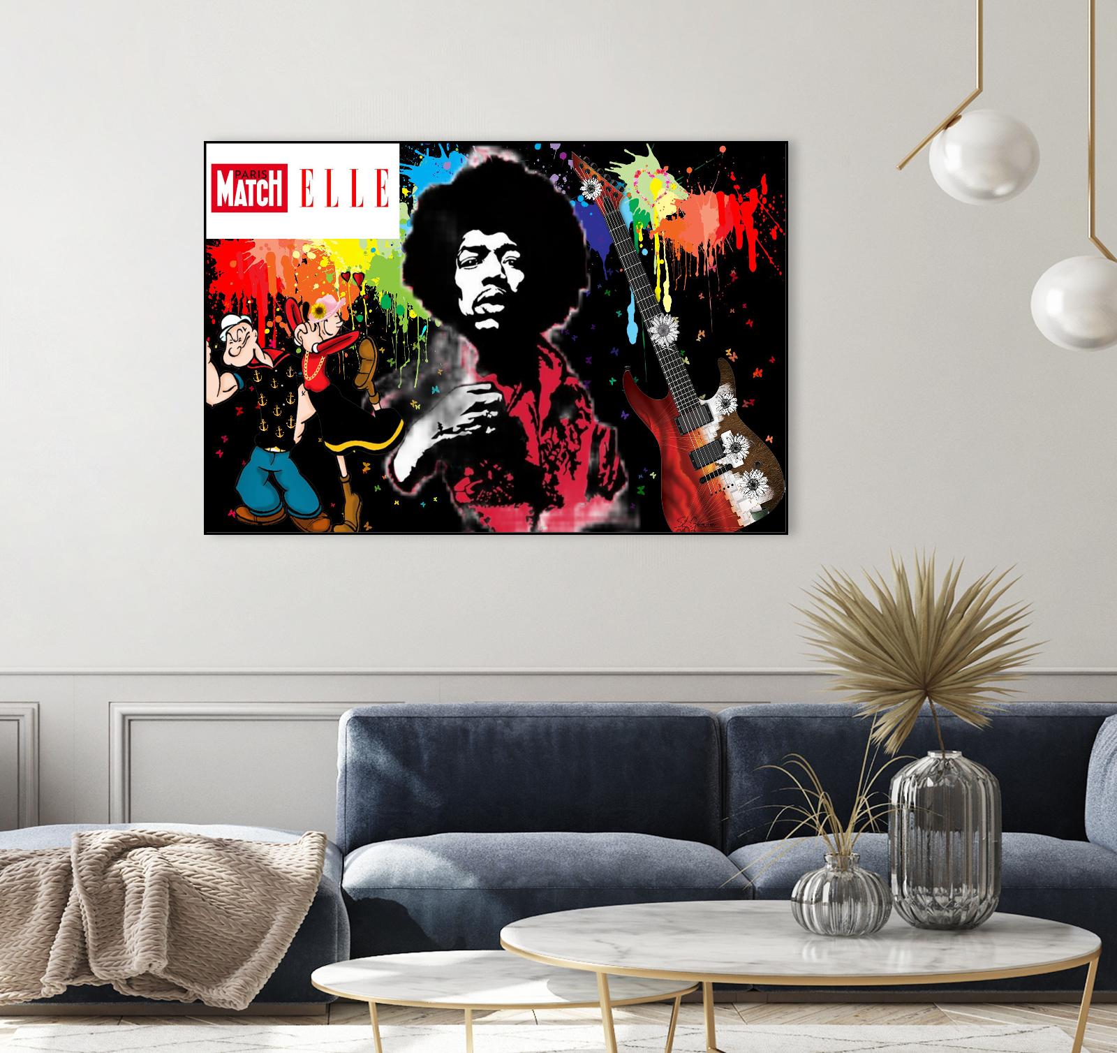 Peace and Love by Carole St-Germain on GIANT ART - red digital jimmy hendricks