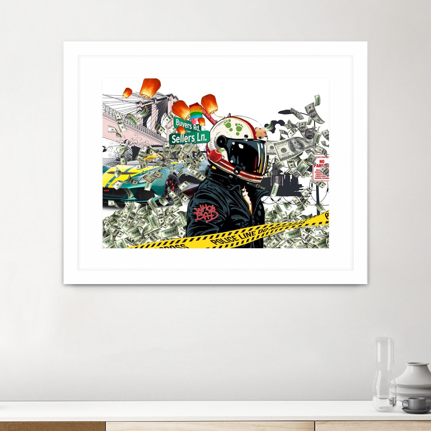 Urban Street by Carole St-Germain on GIANT ART - red digital police