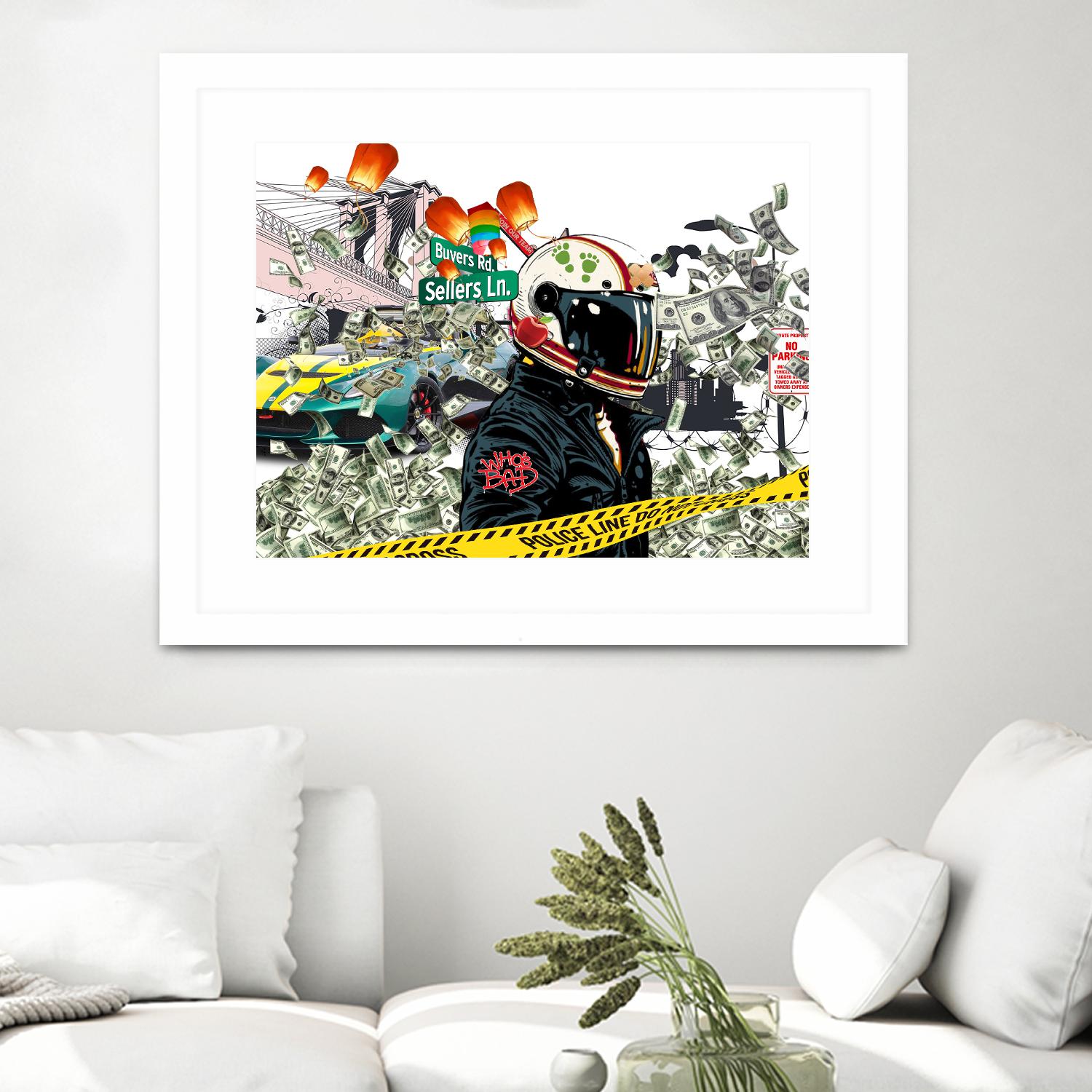 Urban Street by Carole St-Germain on GIANT ART - red digital police