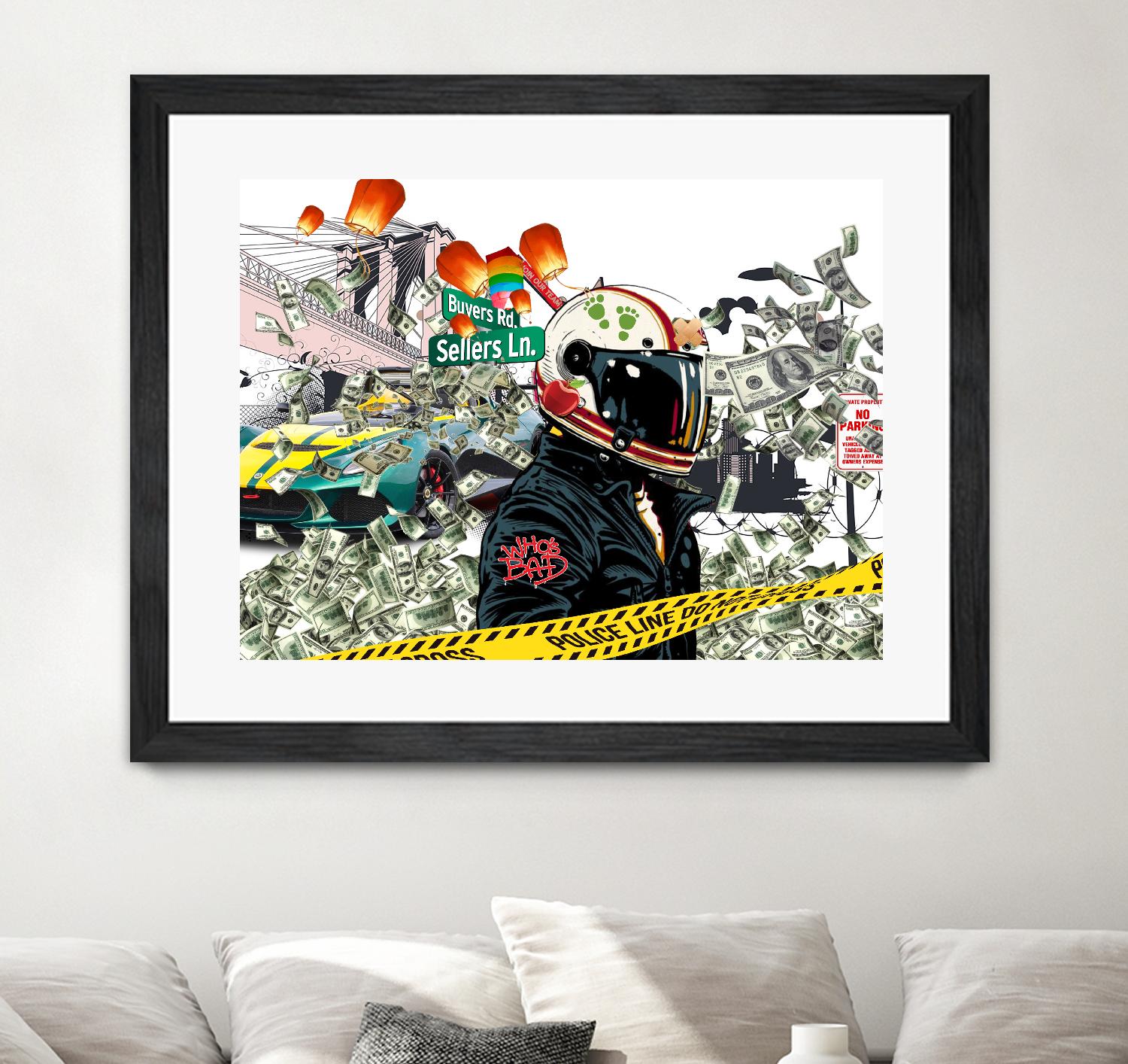 Urban Street by Carole St-Germain on GIANT ART - red digital police