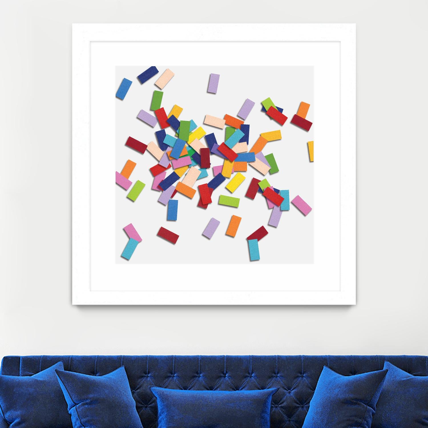 CONFETTI B -blanc by Celine Cimon on GIANT ART - white abstract canadian artist