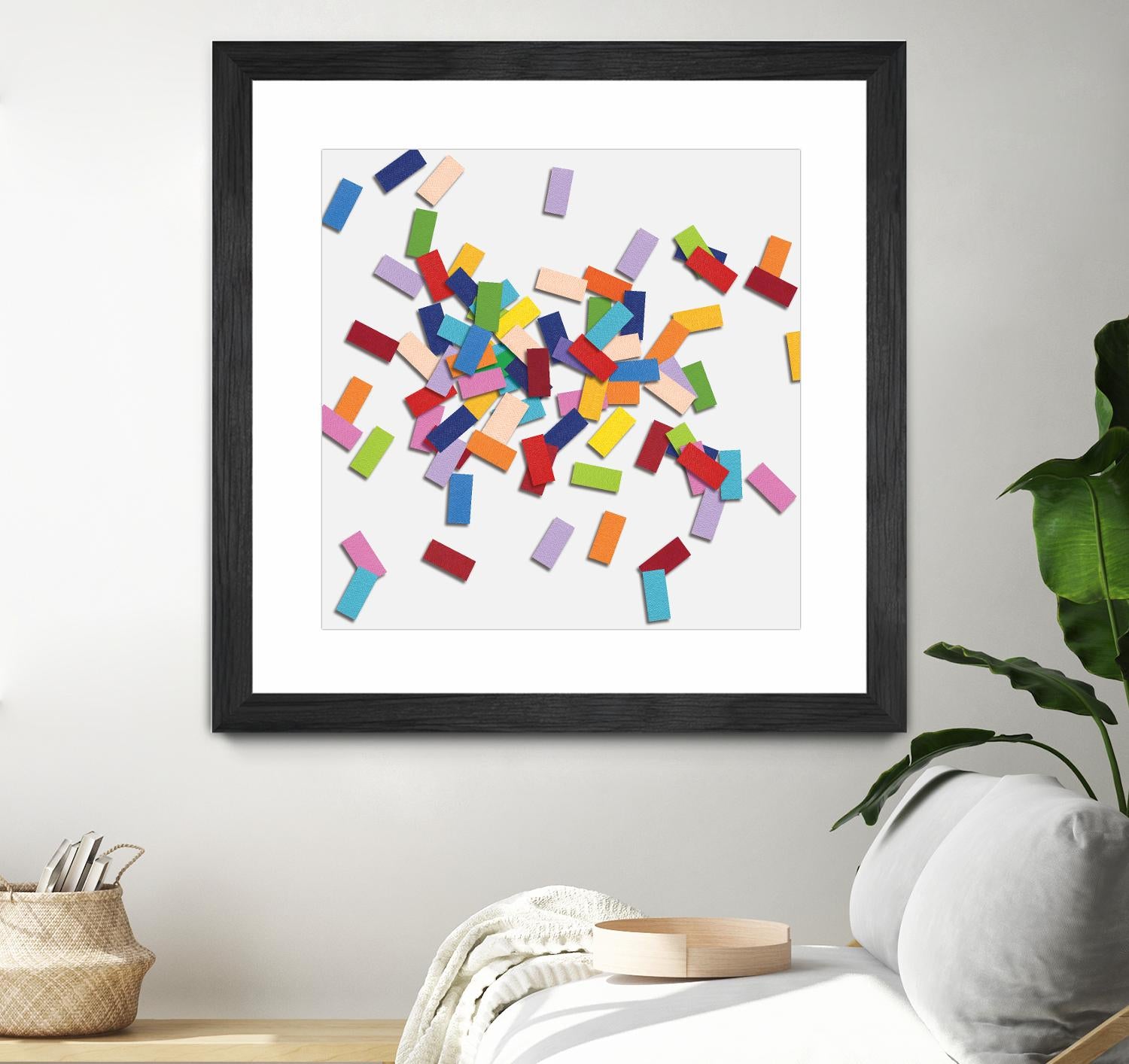 CONFETTI B -blanc by Celine Cimon on GIANT ART - white abstract canadian artist