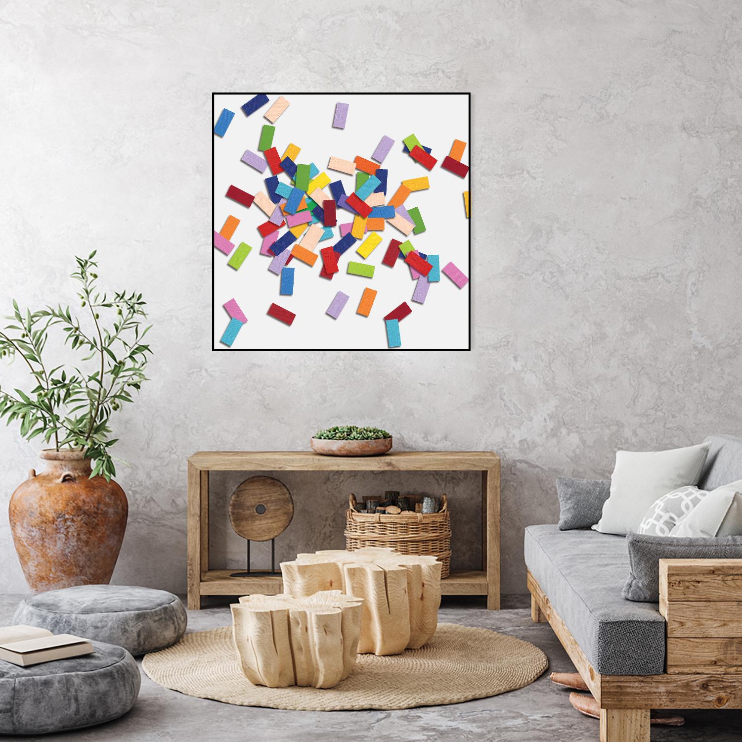 CONFETTI B -blanc by Celine Cimon on GIANT ART - white abstract canadian artist