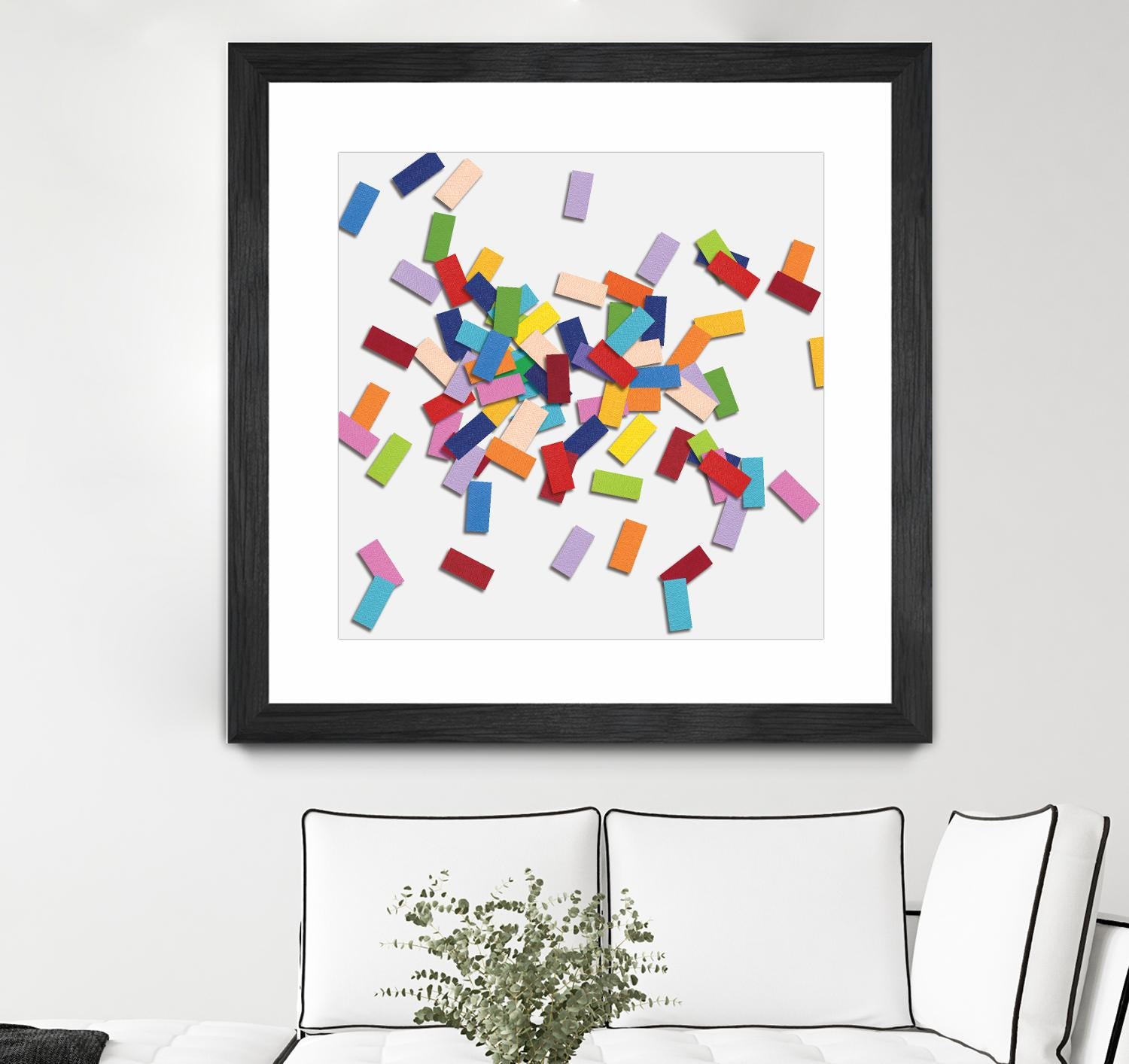 CONFETTI B -blanc by Celine Cimon on GIANT ART - white abstract canadian artist