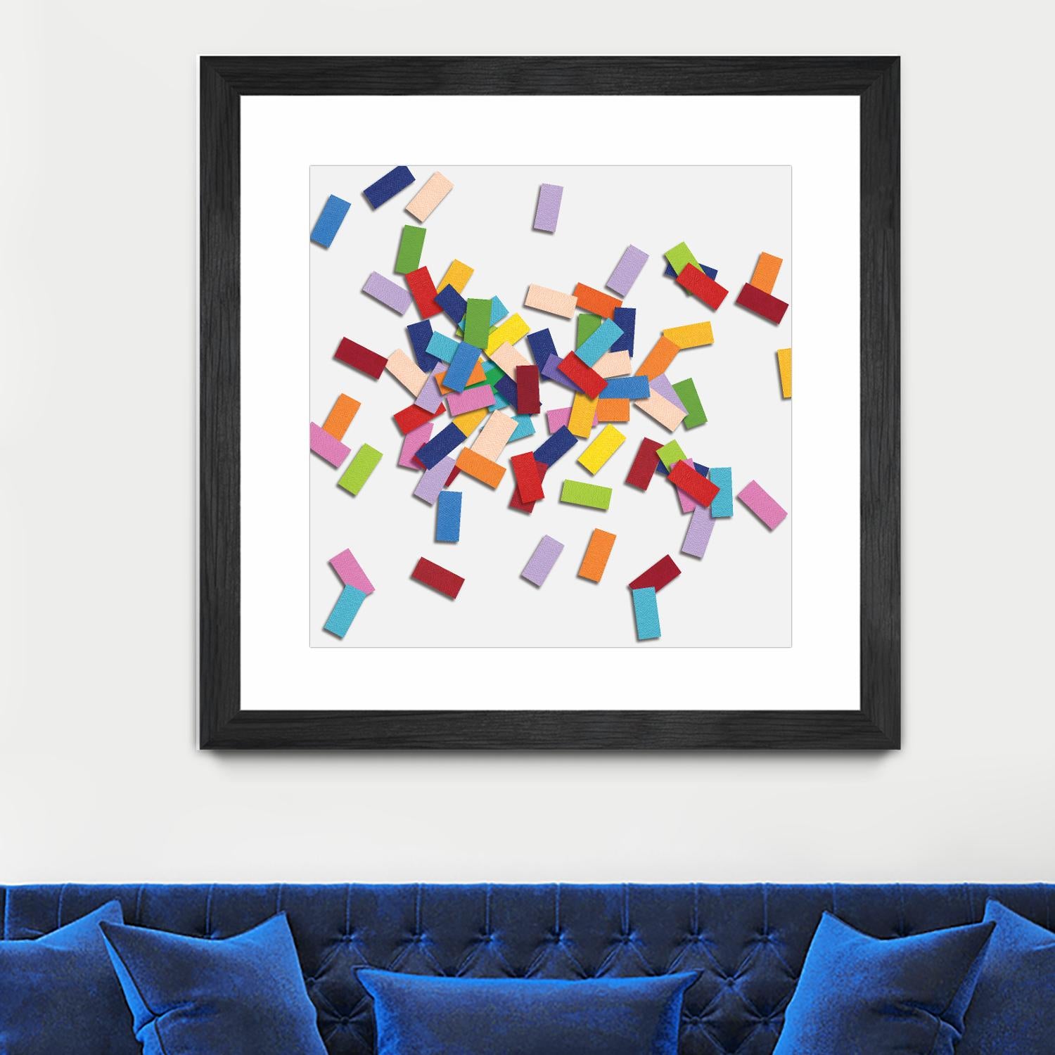 CONFETTI B -blanc by Celine Cimon on GIANT ART - white abstract canadian artist