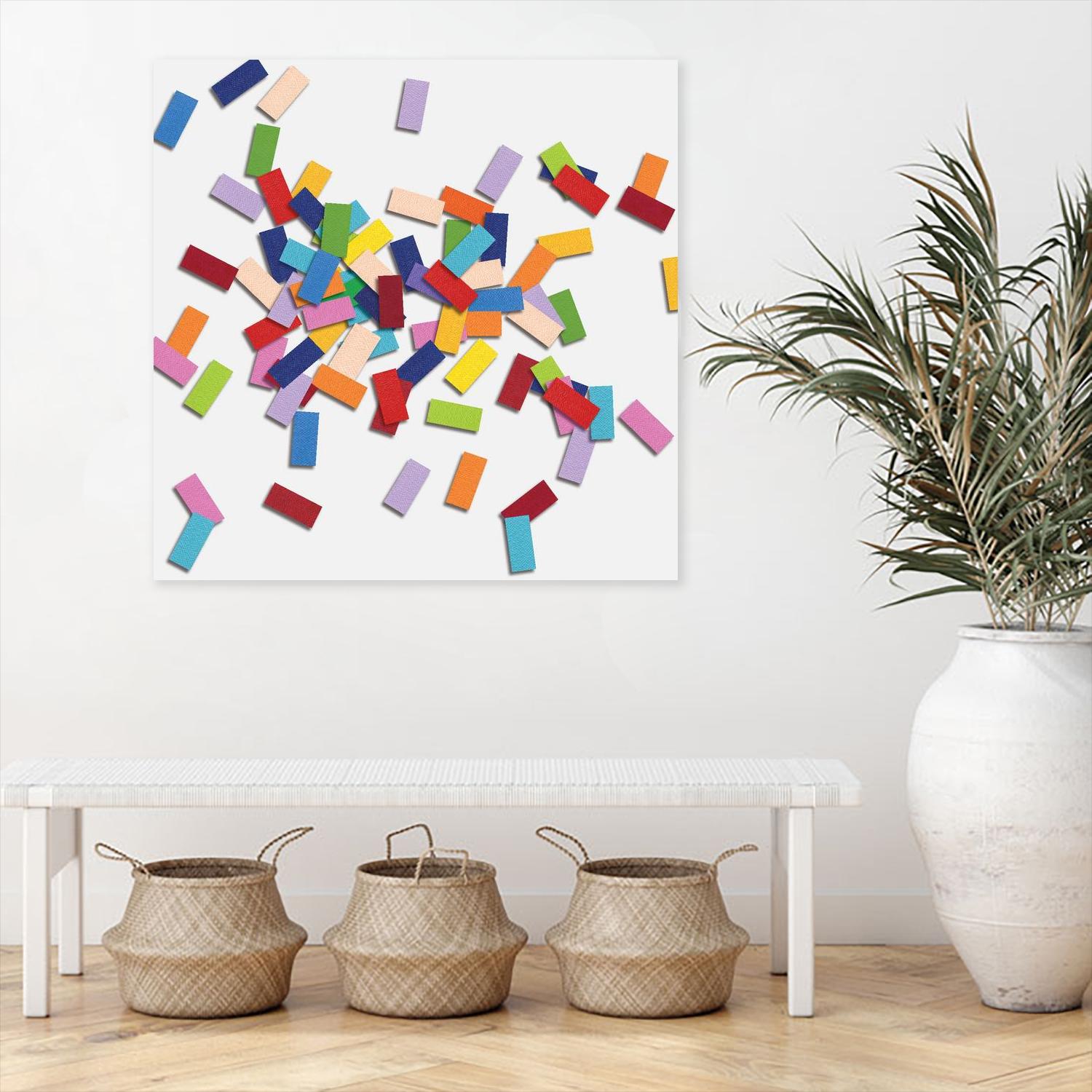 CONFETTI B -blanc by Celine Cimon on GIANT ART - white abstract canadian artist