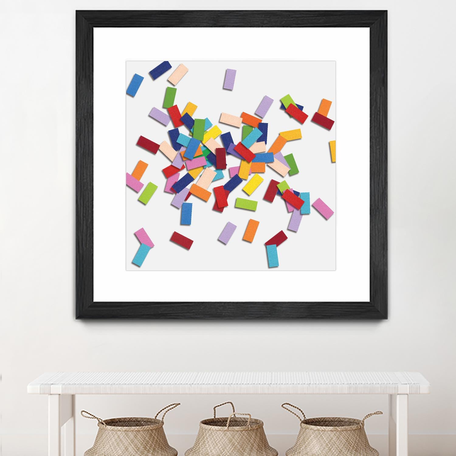 CONFETTI B -blanc by Celine Cimon on GIANT ART - white abstract canadian artist
