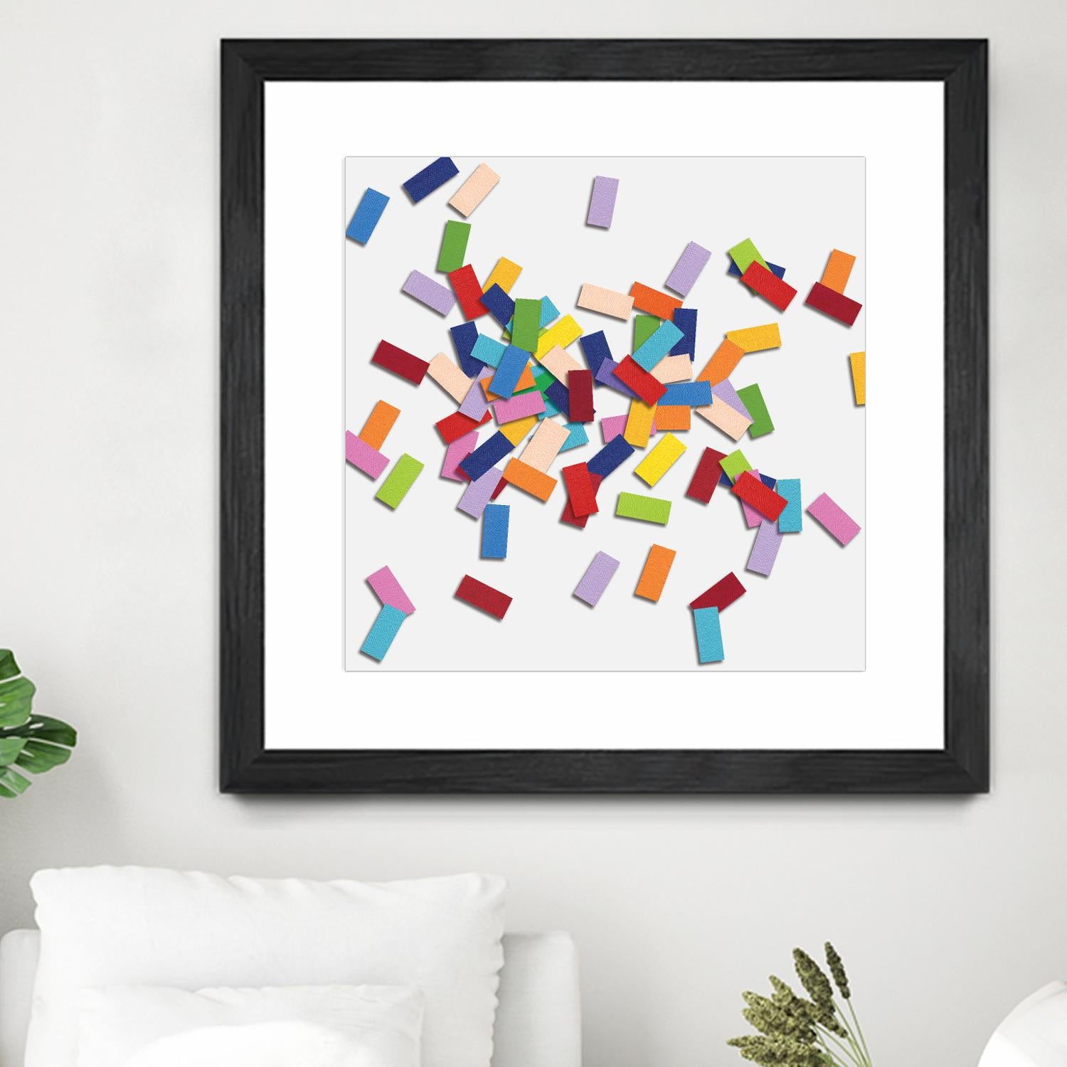 CONFETTI B -blanc by Celine Cimon on GIANT ART - white abstract canadian artist