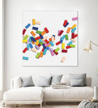 CONFETTI C -blanc by Celine Cimon on GIANT ART - white abstract canadian artist