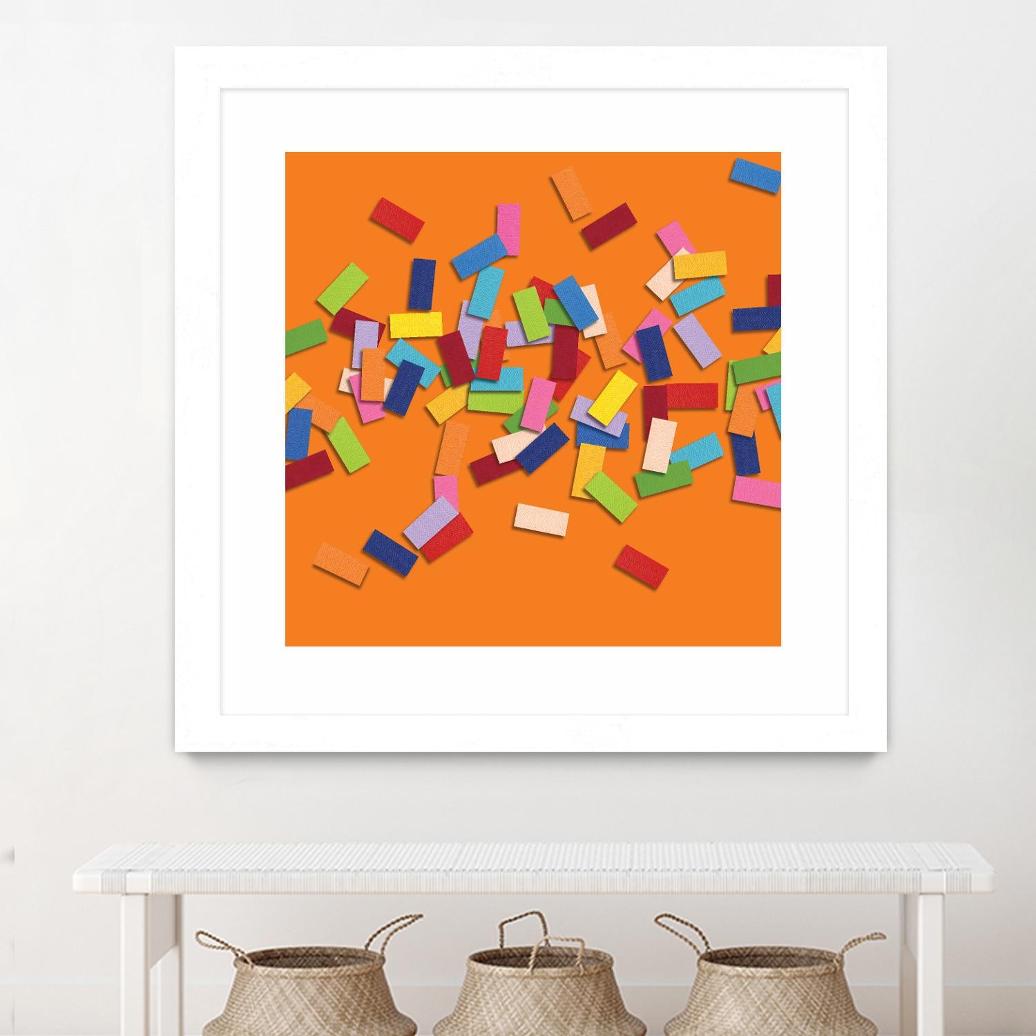 CONFETTI D -orange by Celine Cimon on GIANT ART - orange abstract canadian