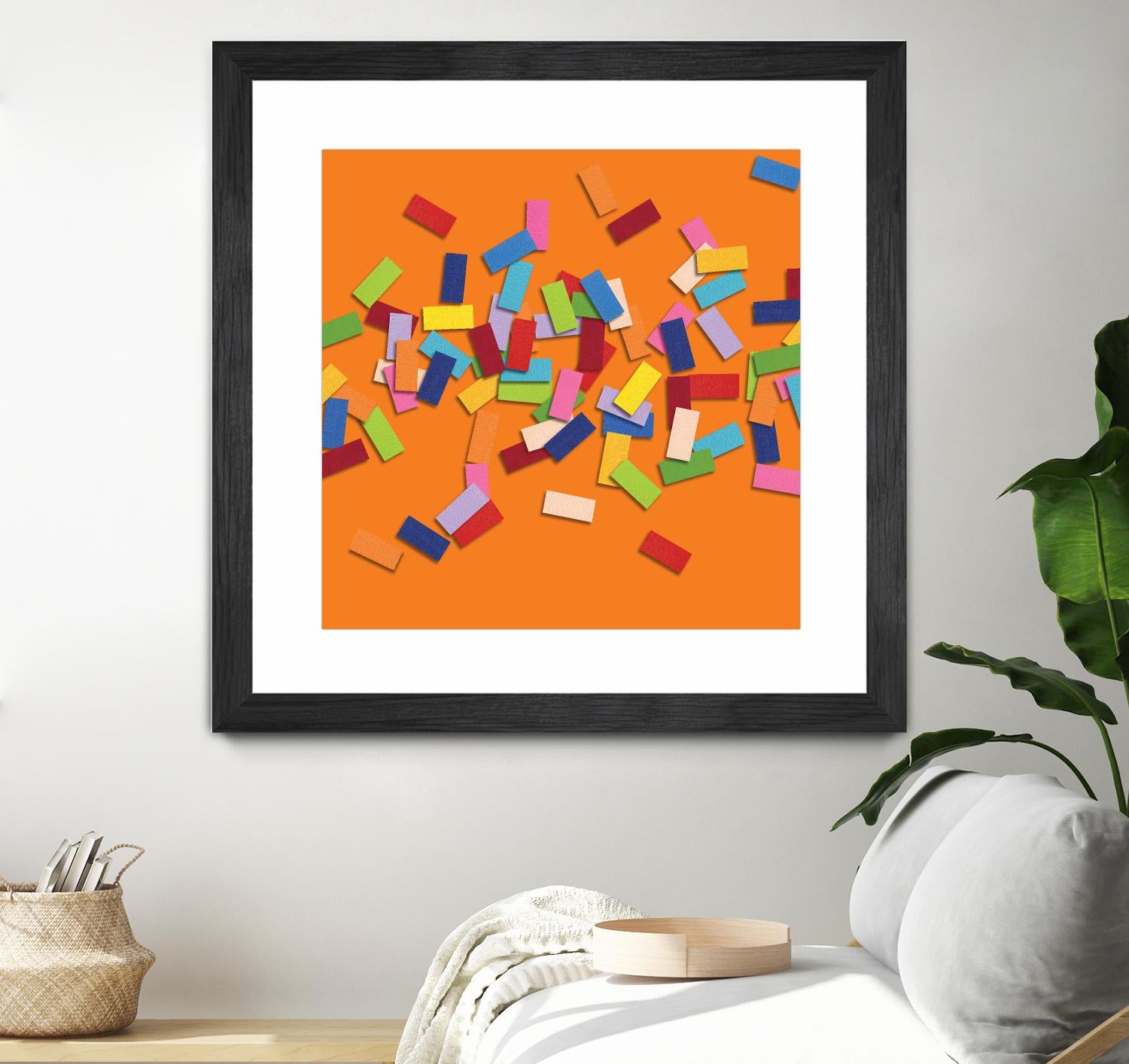 CONFETTI D -orange by Celine Cimon on GIANT ART - orange abstract canadian
