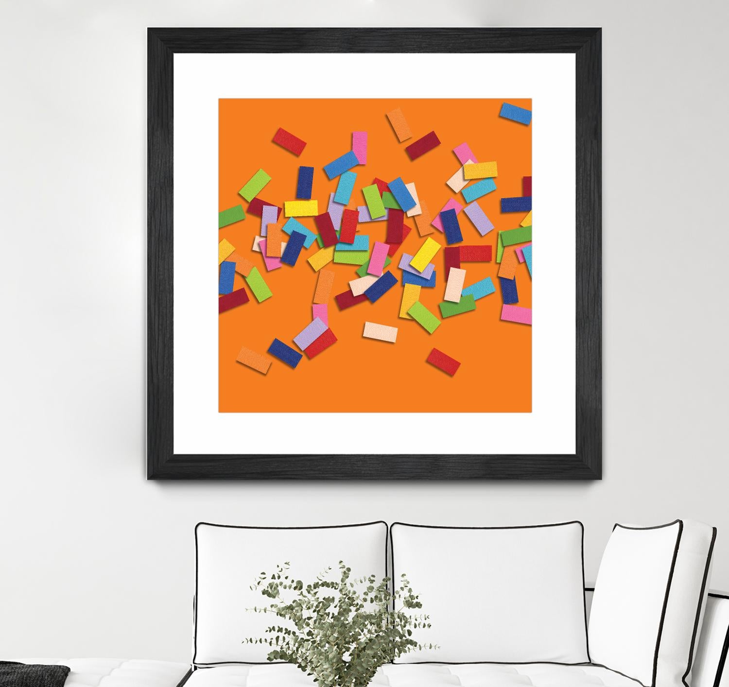 CONFETTI D -orange by Celine Cimon on GIANT ART - orange abstract canadian