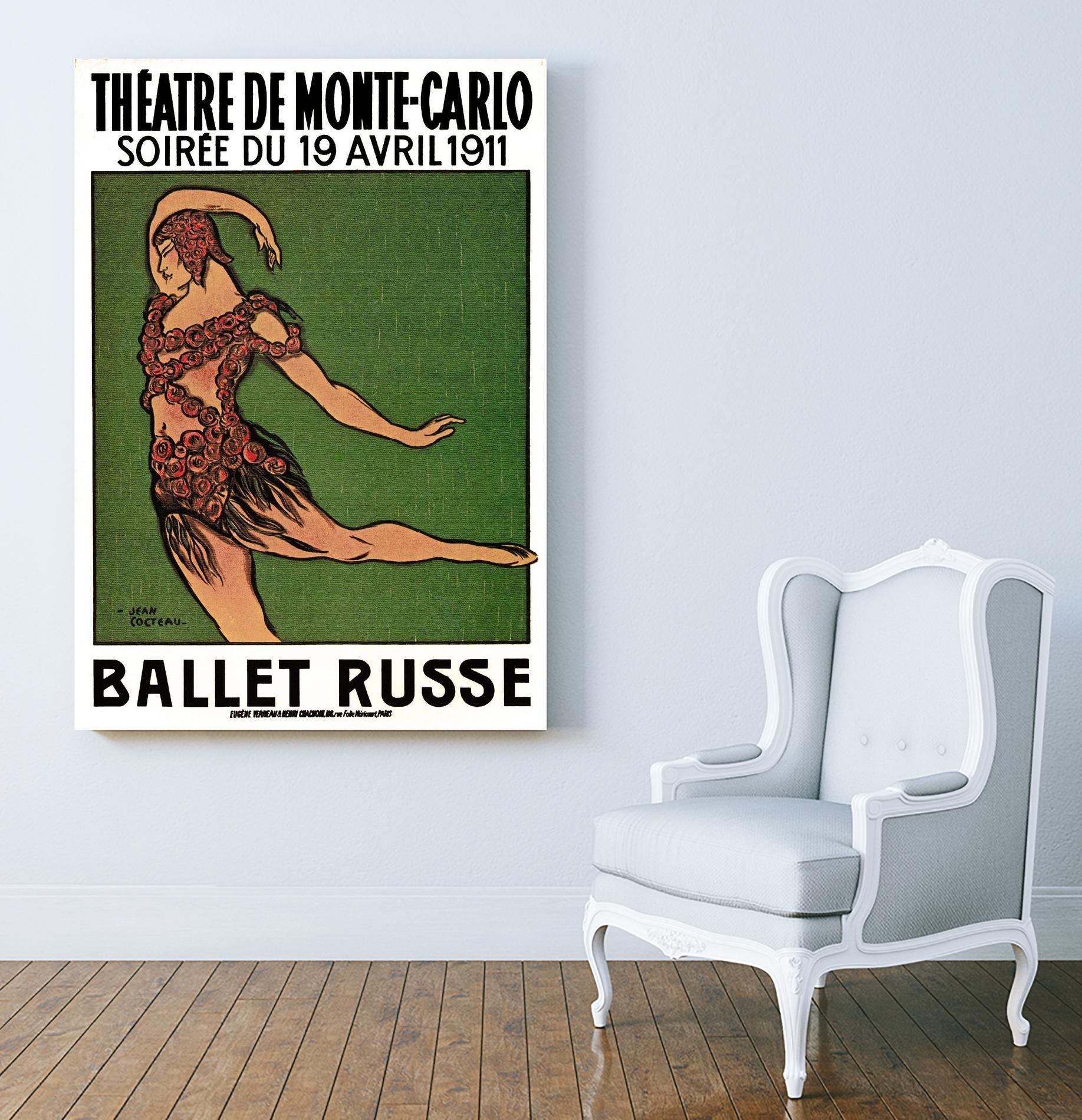 Ballet Russe by Archive on GIANT ART - green vintage dancer