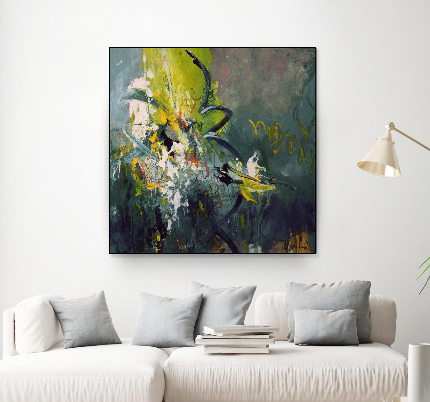 Happiness by Doris Savard on GIANT ART - green abstract