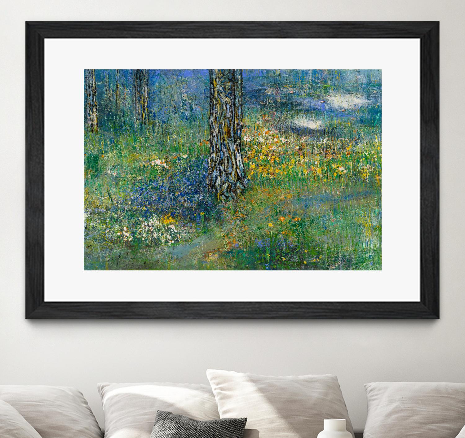 Spring Dreaming by Diane Lambin on GIANT ART - green abstract forest