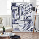 Centric -Blue Ice - 8 by Lori Dubois on GIANT ART - grey linear