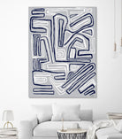 Centric -Blue Ice - 8 by Lori Dubois on GIANT ART - grey linear