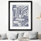 Centric -Blue Ice - 8 by Lori Dubois on GIANT ART - blue linear