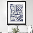 Centric -Blue Ice - 8 by Lori Dubois on GIANT ART - blue linear