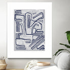 Centric -Blue Ice - 8 by Lori Dubois on GIANT ART - blue linear