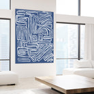 Centric - Blue - 14 by Lori Dubois on GIANT ART - blue linear monochrome