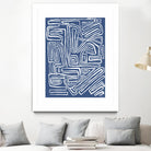 Centric - Blue - 14 by Lori Dubois on GIANT ART - blue linear artistes du québec