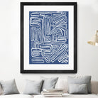 Centric - Blue - 14 by Lori Dubois on GIANT ART - blue linear artistes du québec