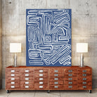 Centric - Blue - 14 by Lori Dubois on GIANT ART - blue linear artistes du québec