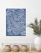 Centric - Blue - 14 by Lori Dubois on GIANT ART - blue linear artistes du québec