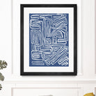 Centric - Blue - 14 by Lori Dubois on GIANT ART - blue linear artistes du québec