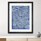 Centric - Blue - 14 by Lori Dubois on GIANT ART - blue linear artistes du québec