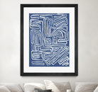 Centric - Blue - 14 by Lori Dubois on GIANT ART - blue linear artistes du québec