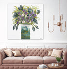 Garden Bouquet - Blue - 4 by Lori Dubois on GIANT ART - white floral bouquet