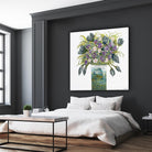 Garden Bouquet - Blue - 4 by Lori Dubois on GIANT ART - white floral bouquet