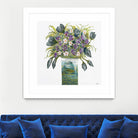 Garden Bouquet - Blue - 4 by Lori Dubois on GIANT ART - white floral bouquet