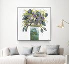 Garden Bouquet - Blue - 4 by Lori Dubois on GIANT ART - white floral bouquet