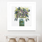 Garden Bouquet - Blue - 4 by Lori Dubois on GIANT ART - white floral bouquet