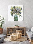 Garden Bouquet - Blue - 4 by Lori Dubois on GIANT ART - white floral bouquet