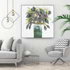 Garden Bouquet - Blue - 4 by Lori Dubois on GIANT ART - white floral bouquet